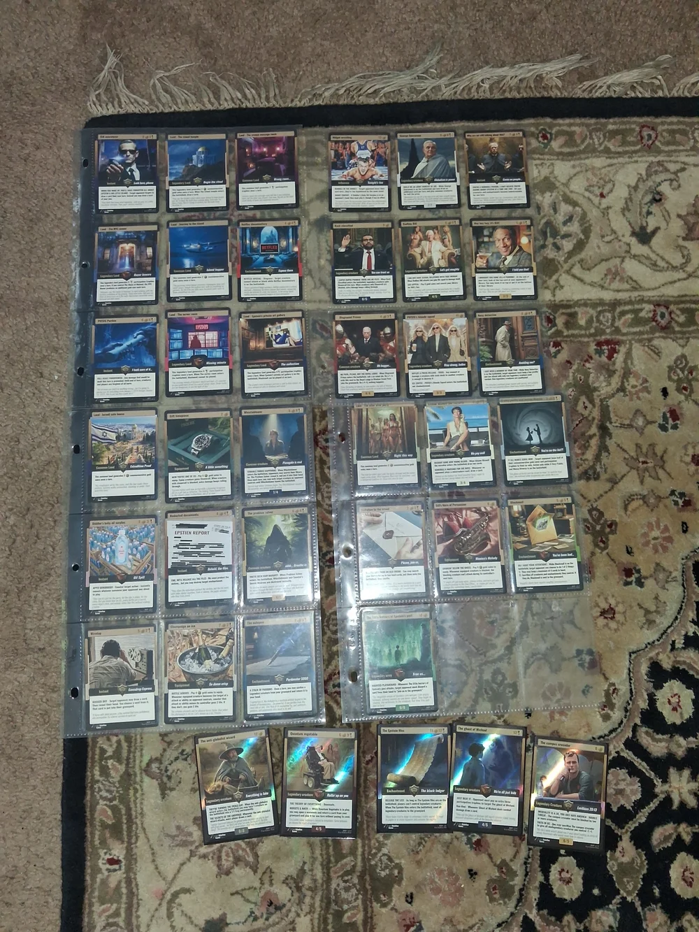 1st Edition Epstien Files Booster Cards 34 + 5 Holos